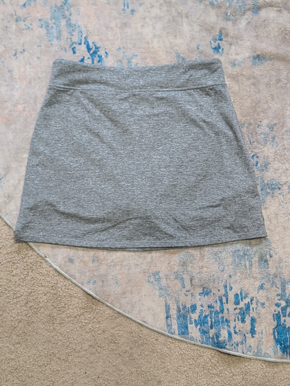 Heather Gray Athletic Mini Skirt Skort with Stretch Waistband Women's M/L